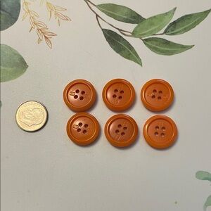 Gucci Set of 6 Orange Buttons
